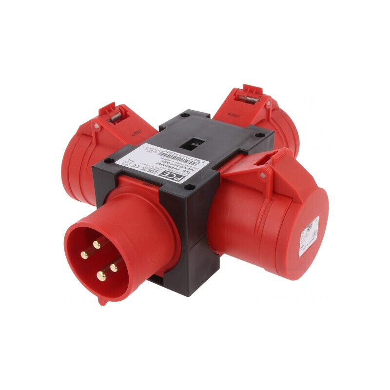 Spliter Alimentare AC Trifazat 32A 400VAC IP44 | Electronic-mag.ro | Componente Electronice
