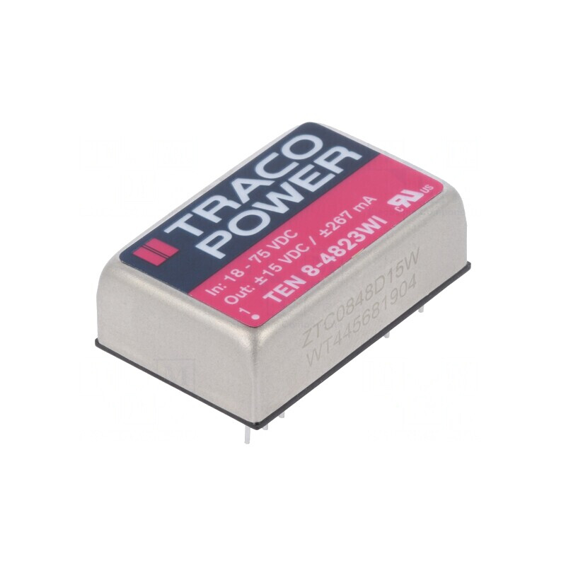 Convertor DC/DC 8W 18-75V la 15V/-15V | Electronic-mag.ro | Componente Electronice