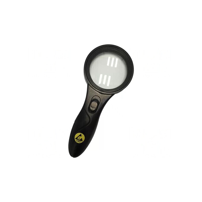 Lupă manuală ESD Ø62mm cu LED și mărire 5x | Electronic-mag.ro | Componente Electronice