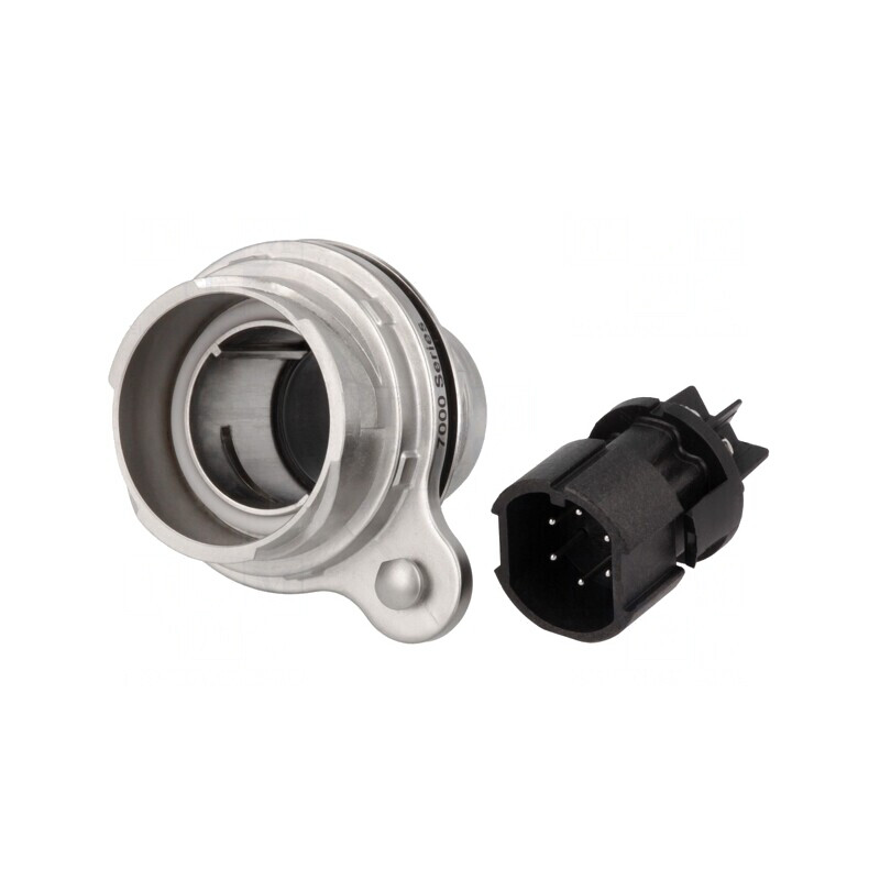 Conector Circular Soclu Tată 6 PIN Nichelat Buccaneer 7000 | Electronic-mag.ro | Componente Electronice