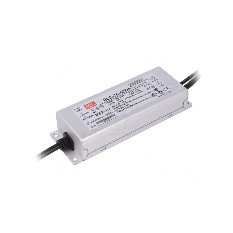 Alimentator LED 75W 42VDC 1.8A DALI ELG-75-42DA | Electronic-mag.ro | Componente Electronice