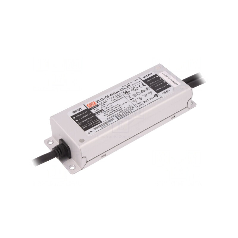 Alimentator LED DALI 75W 48V 1.6A | Electronic-mag.ro | Componente Electronice
