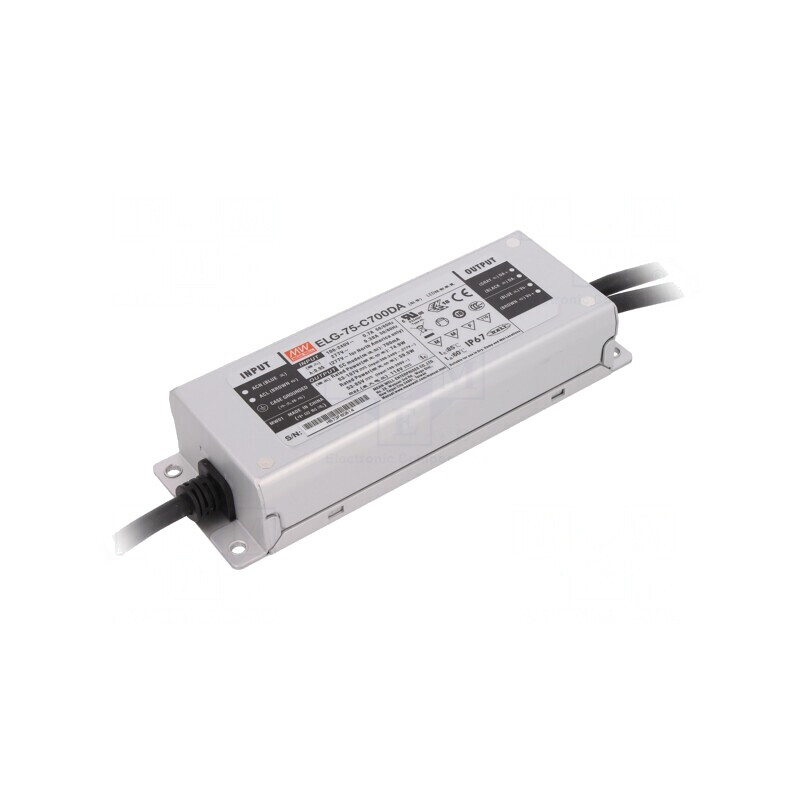 Alimentator LED DALI 75W 53-107VDC | Electronic-mag.ro | Componente Electronice
