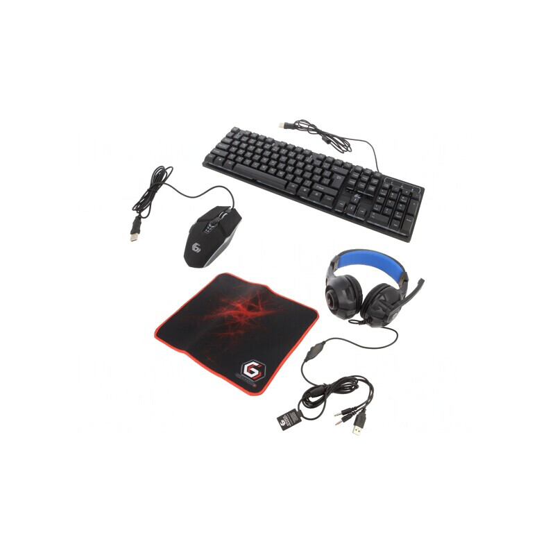 Kit Gaming Negru USB/Jack 3.5mm US Layout | Electronic-mag.ro | Componente Electronice