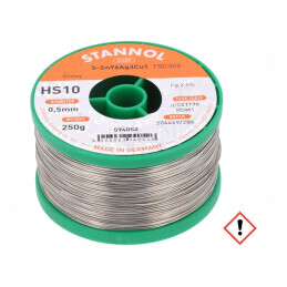 Sârmă de lipit fără plumb Sn96Ag3Cu1 0,5mm 0,25kg | Electronic-mag.ro | Componente Electronice