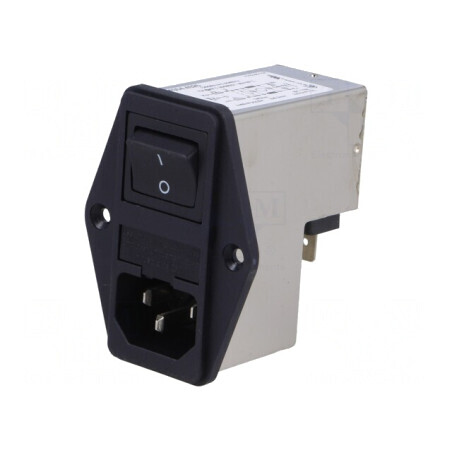 Conector Alimentare AC IEC 60320 10A 250V 0,3mH | Electronic-mag.ro | Componente Electronice