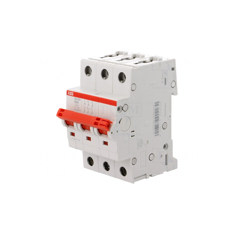 "Separator-întrerupător tripolar 63A 400VAC pentru șină DIN" | Electronic-mag.ro | Componente Electronice