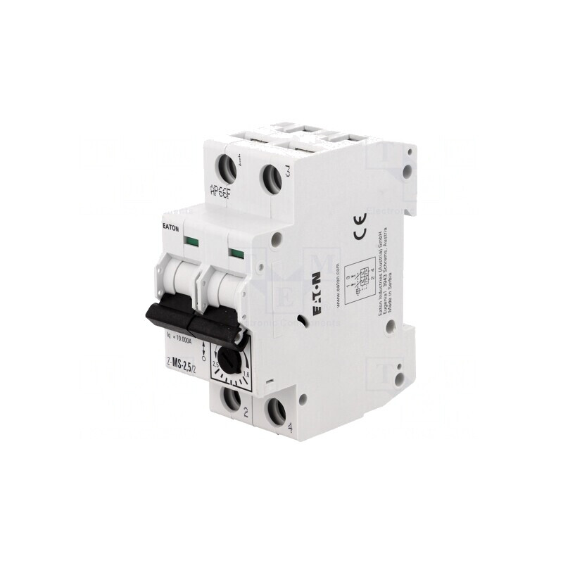 Întrerupător Motor 0,75kW 220-440VAC pentru Șină DIN IP20 | Electronic-mag.ro | Componente Electronice
