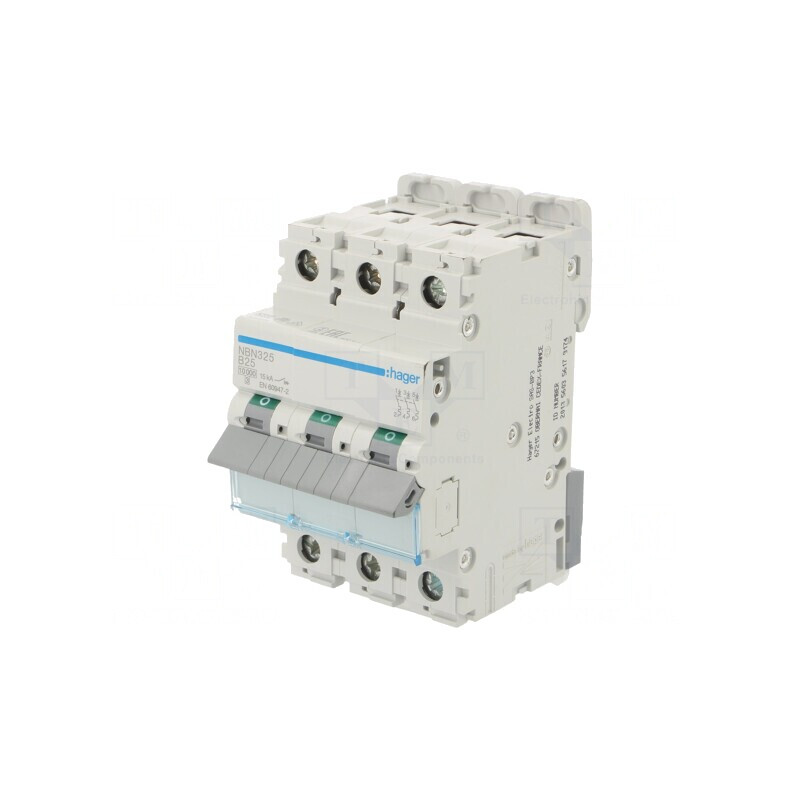 Întrerupător de Supracurent 25A 3 Poli 10kA 230/400V | Electronic-mag.ro | Componente Electronice