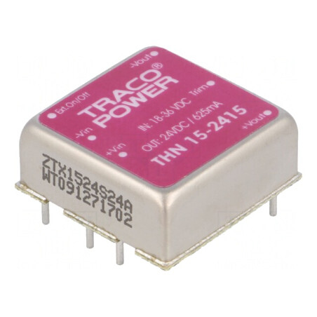 Convertor DC/DC 15W 18-36V Intrare 24VDC Ieşire 625mA | Electronic-mag.ro | Componente Electronice