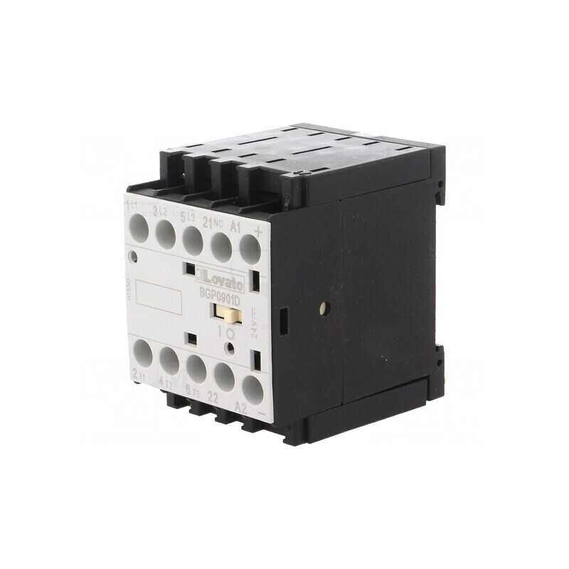 Contactor 3P NO + 3NC 24VDC 9A | Electronic-mag.ro | Componente Electronice