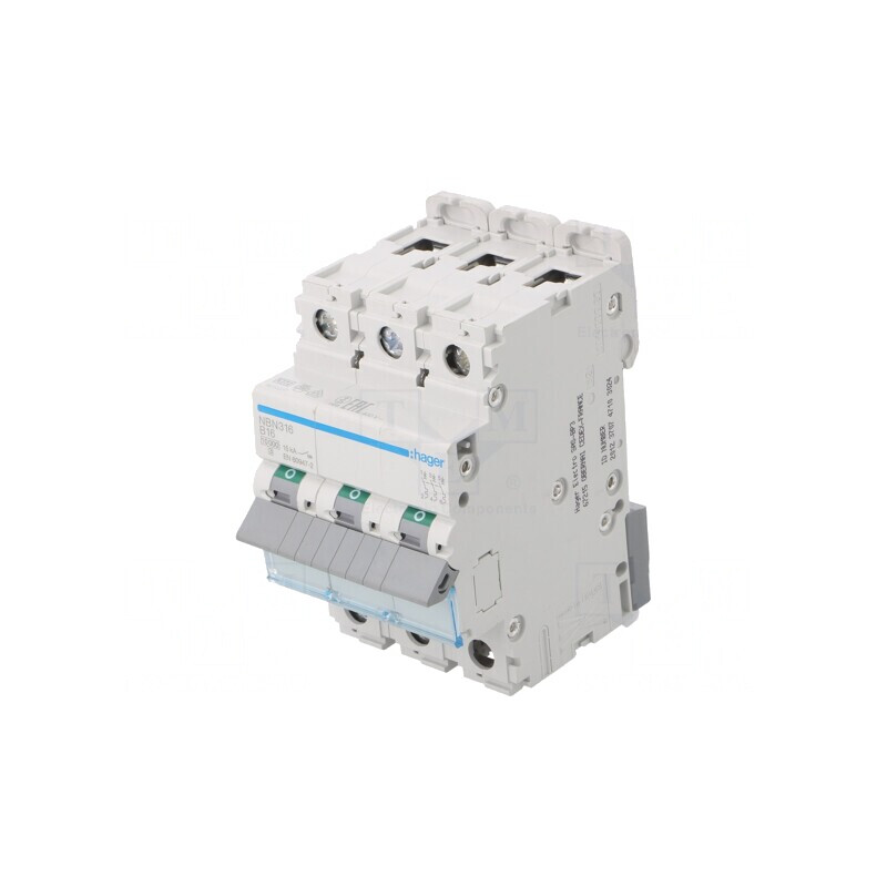 Întrerupător de Supracurent 16A 3 Poli 10kA 230/400VAC | Electronic-mag.ro | Componente Electronice