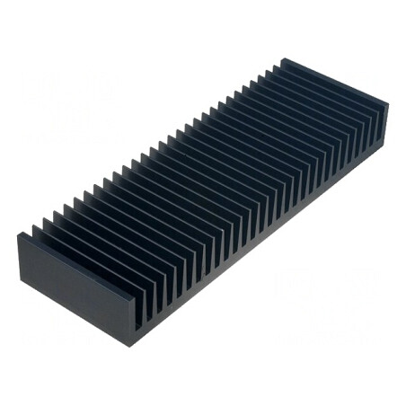 Radiator Extrudat cu Aripioare Negru 100x300x40mm | Electronic-mag.ro | Componente Electronice
