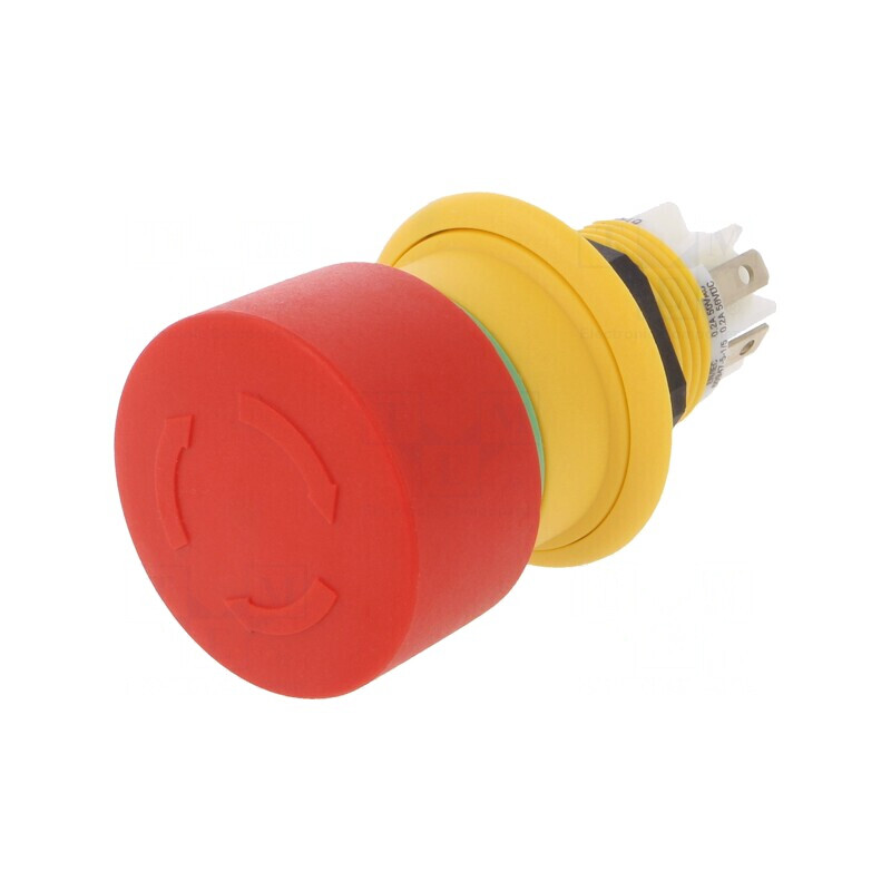 Comutator de Siguranță 16mm 2 PNC/NO Roșu | Electronic-mag.ro | Componente Electronice