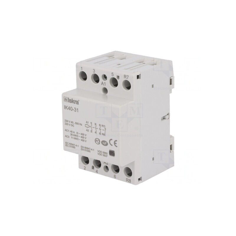 Contactor 4P 40A 230VAC 220VDC NC NO x3 | Electronic-mag.ro | Componente Electronice