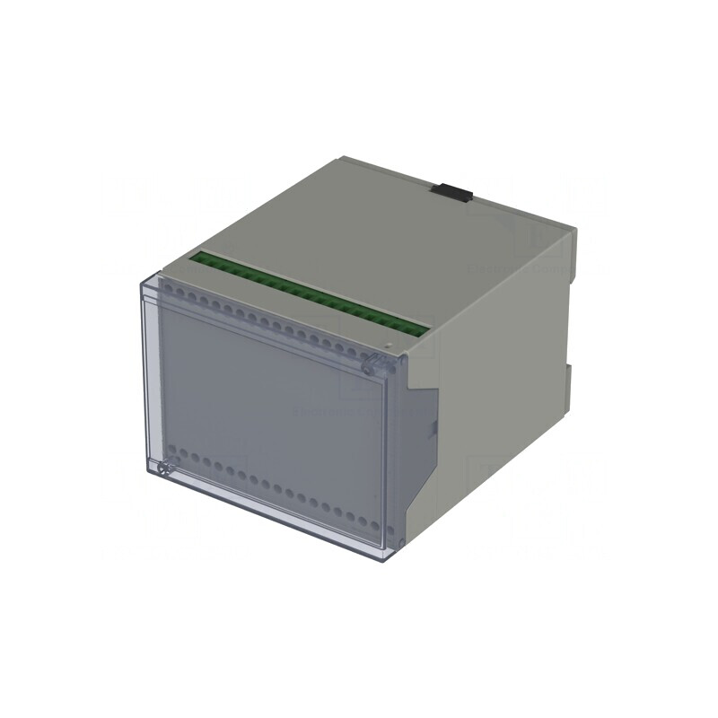 Carcasă ABS gri pentru şină DIN, 109x100x75mm, IP40 | Electronic-mag.ro | Componente Electronice