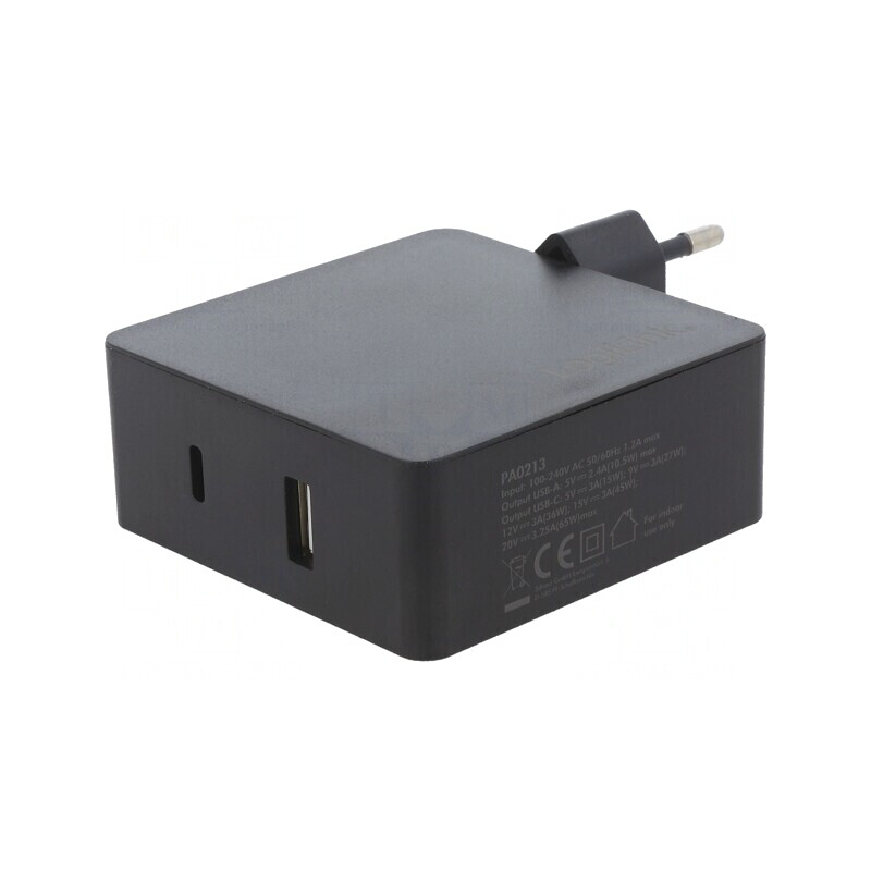 Alimentator Pulsatoriu 5-20VDC 3A 65W Negru | Electronic-mag.ro | Componente Electronice