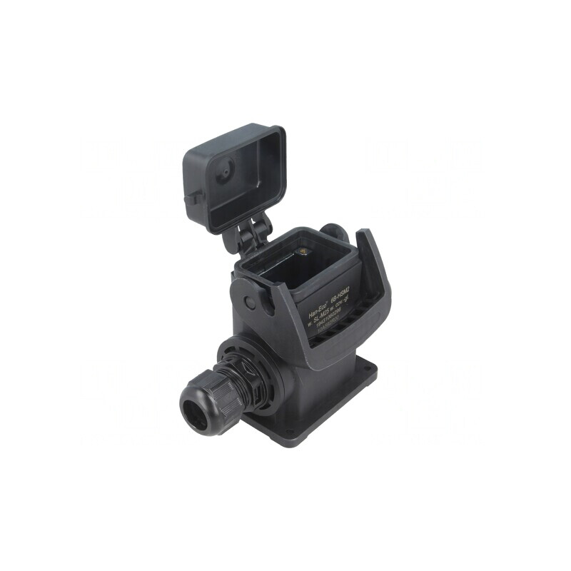 Carcasă pentru conectori HDC Han-Eco® B 6B drept | Electronic-mag.ro | Componente Electronice