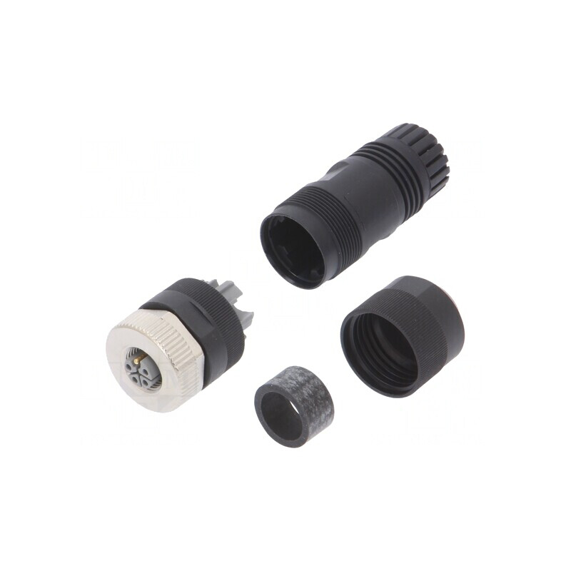 Mufă M12 5 PIN mamă pe cablu cu şurub L-Power | Electronic-mag.ro | Componente Electronice