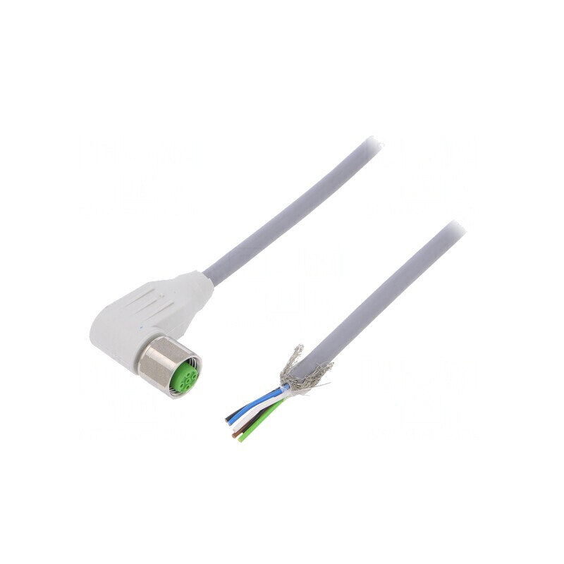 Cablu de Conectare M12 PIN 5 în Unghi 5m 60VAC | Electronic-mag.ro | Componente Electronice