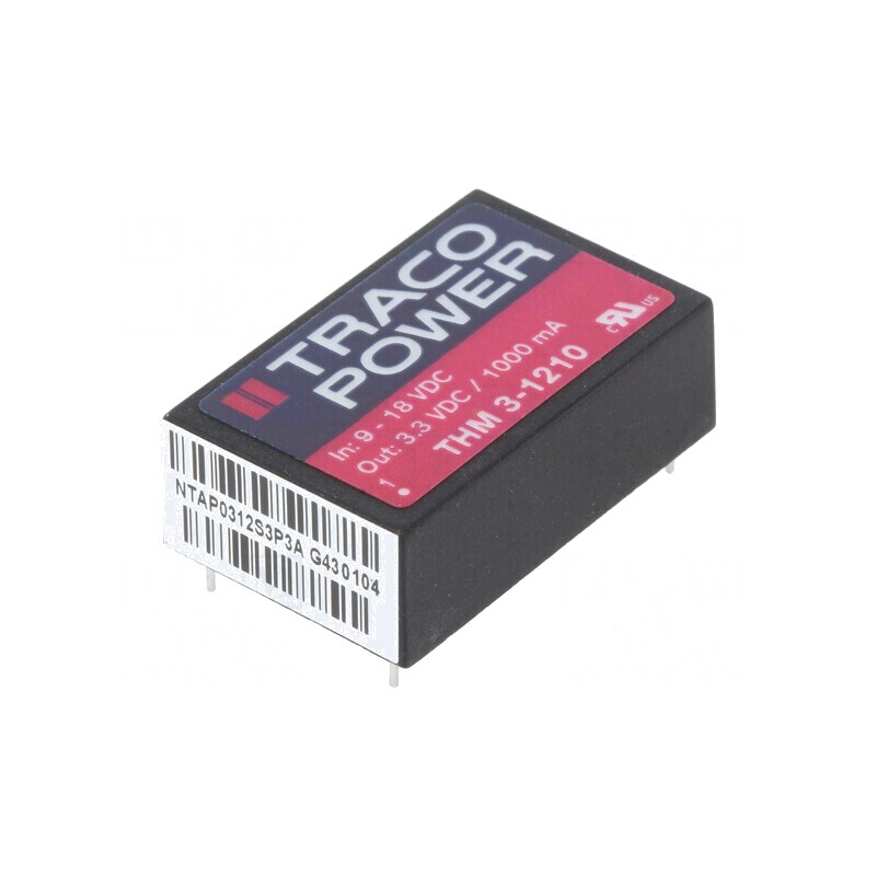 Convertor DC/DC 3W 9-18V la 3.3V 1000mA DIP24 | Electronic-mag.ro | Componente Electronice
