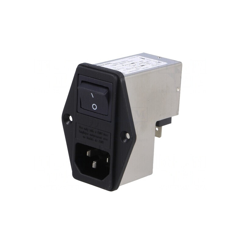 Conector alimentare AC soclu tată 10A 250V | Electronic-mag.ro | Componente Electronice