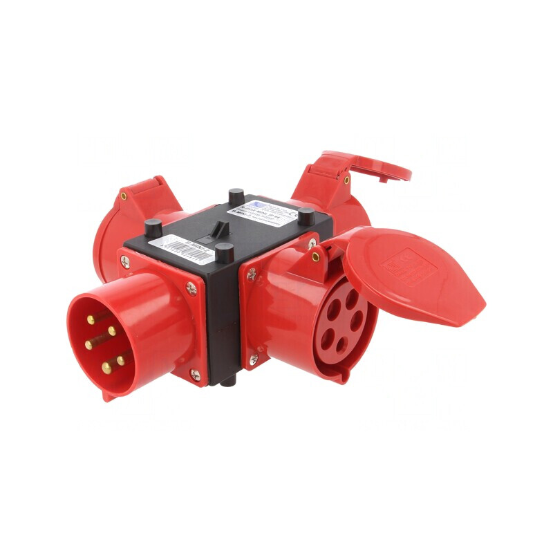Conector Alimentare AC Trifazat Spliter 32A 400VAC IP44 | Electronic-mag.ro | Componente Electronice