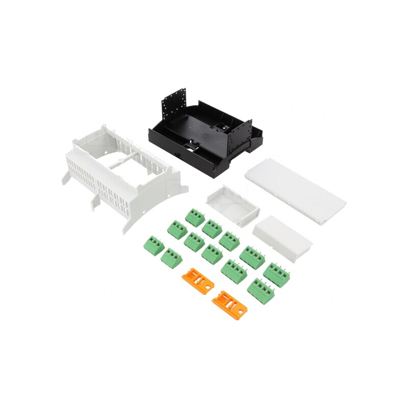 Carcasă pentru șină DIN 89.7x107.6x62.2mm UL94V-0 BC 107.6 DEV-KIT KMGY | Electronic-mag.ro | Componente Electronice