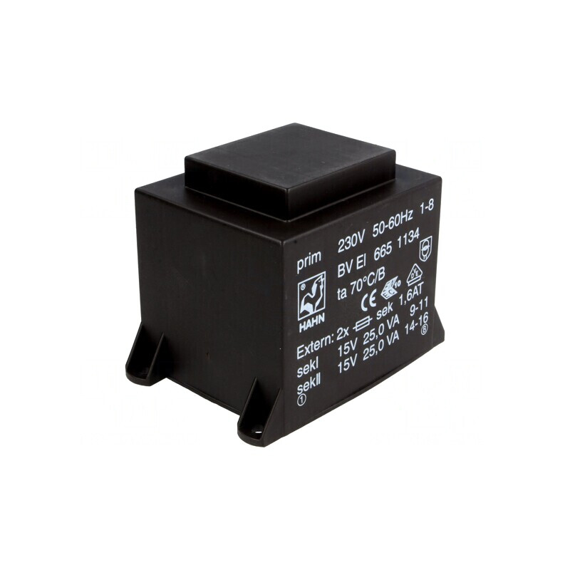 Transformator Încapsulat 50VA 230V 15V+15V 1667mA | Electronic-mag.ro | Componente Electronice