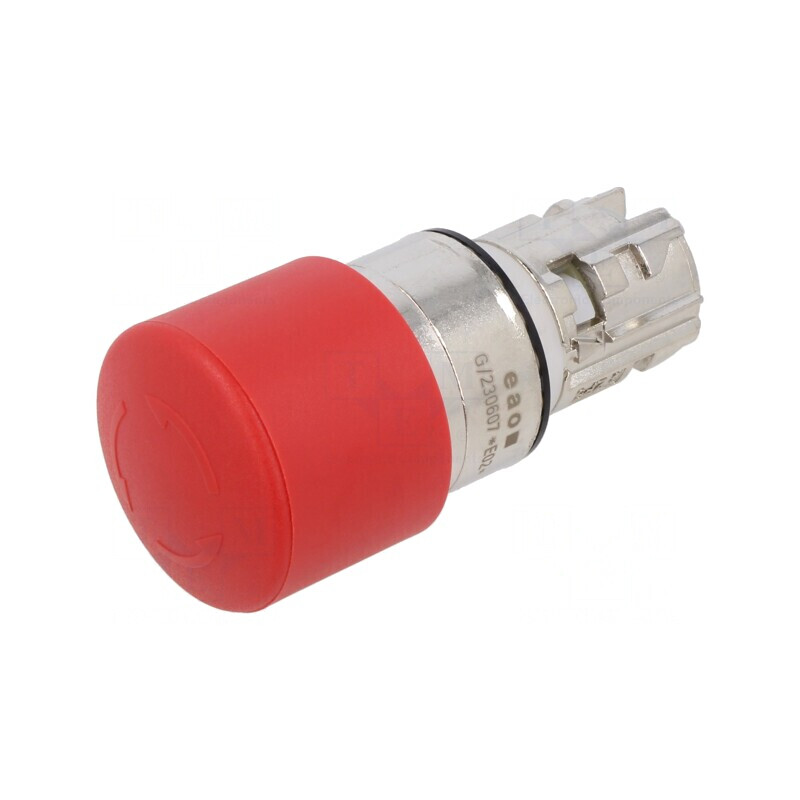 Comutator de siguranță 22mm 2 poziții roșu tip ciupercă | Electronic-mag.ro | Componente Electronice