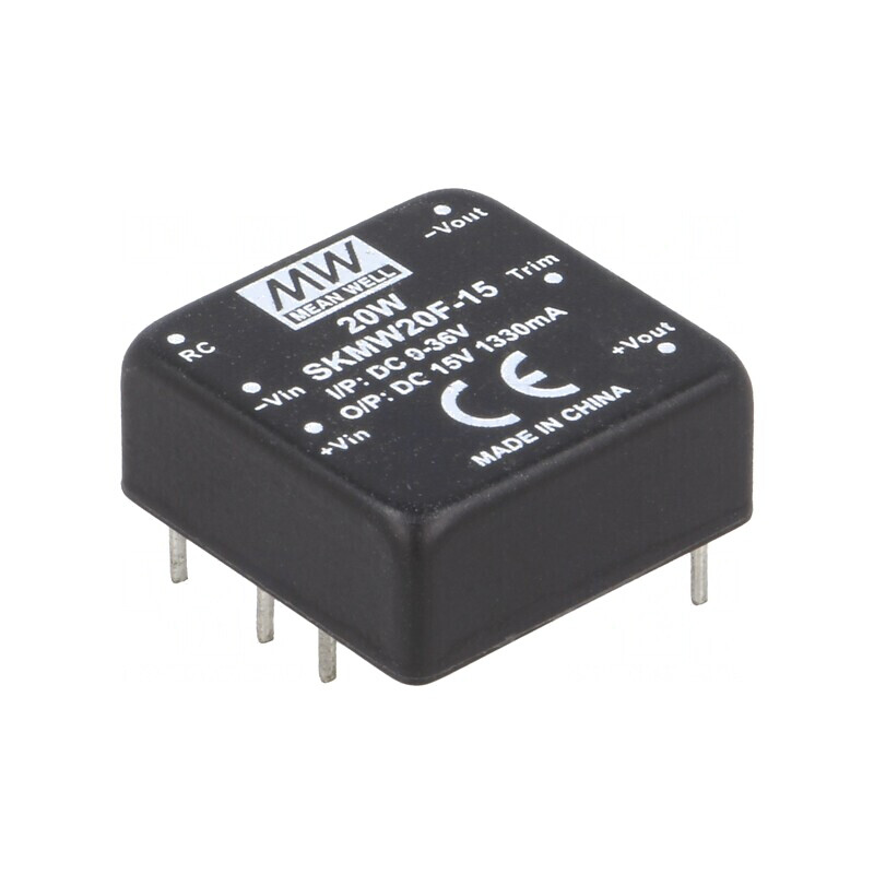 Convertor DC/DC 20W 9-36V la 15V 1330mA | Electronic-mag.ro | Componente Electronice