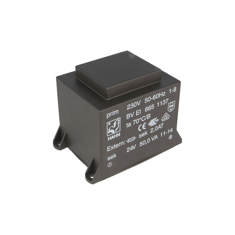 Transformator Încapsulat 50VA 230VAC 24V PCB | Electronic-mag.ro | Componente Electronice