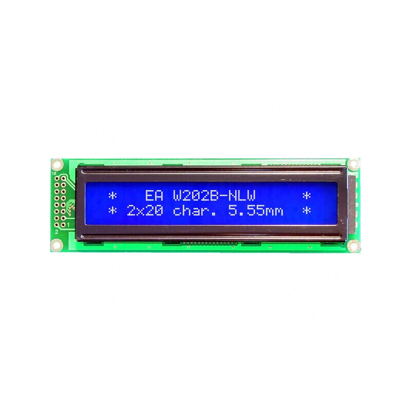 Afișaj LCD Alfanumeric 20x2 Albastru 116x37mm | Electronic-mag.ro | Componente Electronice