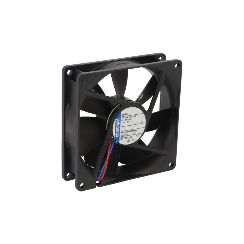 Ventilator axial 12V 92x92x25mm 84m3/h 32dBA cu bilă | Electronic-mag.ro | Componente Electronice