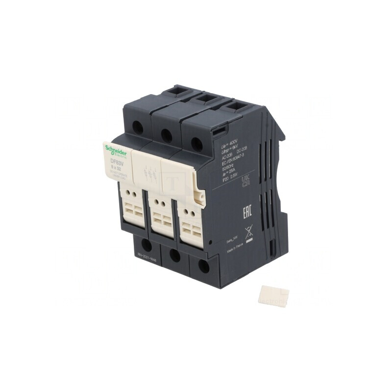 Suport Siguranță DIN Poli 3 DF83V | Electronic-mag.ro | Componente Electronice