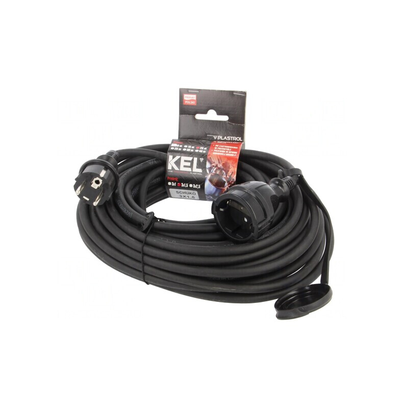 Prelungitor electric negru 20m 16A | Electronic-mag.ro | Componente Electronice