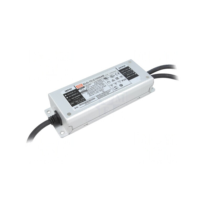 Alimentator LED 74.55W 35-71VDC 525-1050mA IP65 | Electronic-mag.ro | Componente Electronice