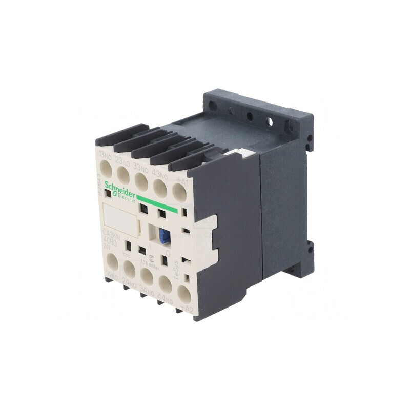 Contactor 4-Poli NO 24VDC 10A pentru Șină DIN | Electronic-mag.ro | Componente Electronice