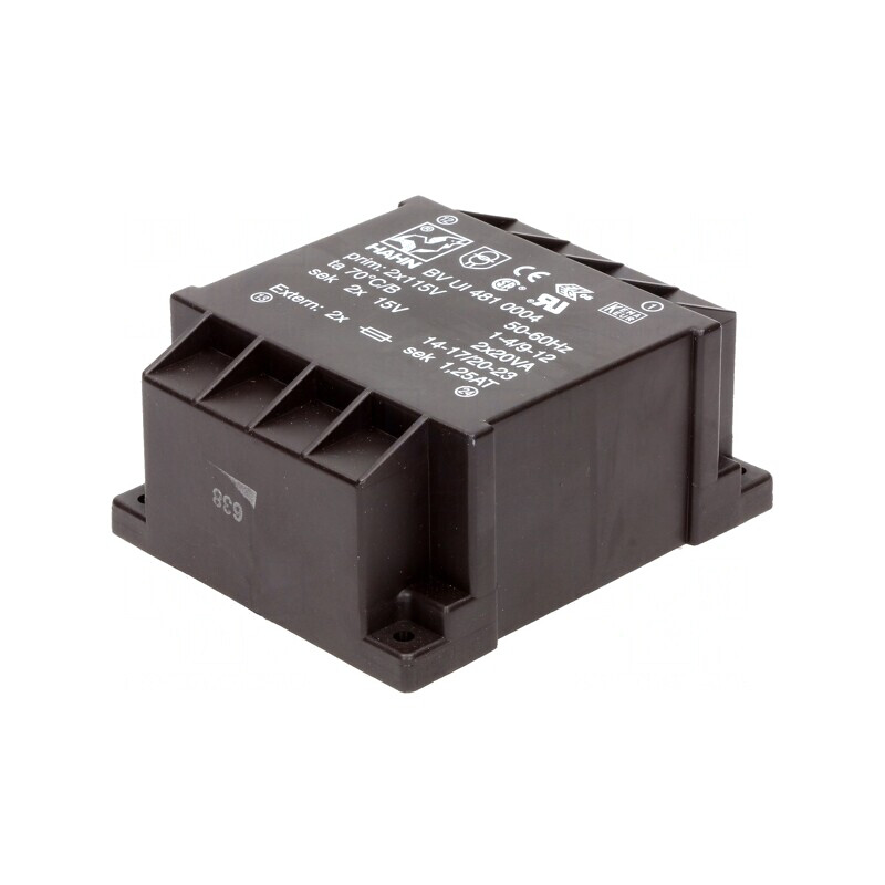 Transformator încapsulat 40VA 115VAC 15V 1333mA | Electronic-mag.ro | Componente Electronice