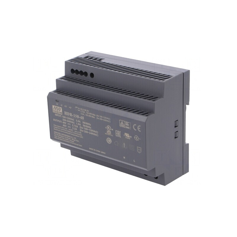 Alimentator Pulsatoriu Şină DIN 48V 3,2A 153,6W | Electronic-mag.ro | Componente Electronice
