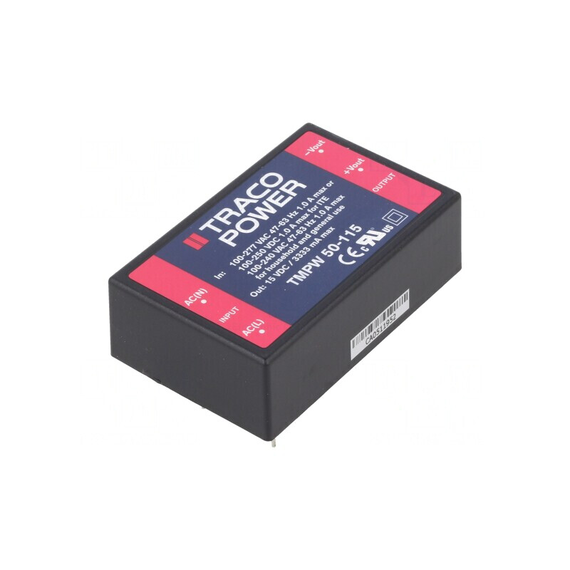 Alimentator Pulsatoriu Încastrabil 50W 15V DC 3333mA | Electronic-mag.ro | Componente Electronice