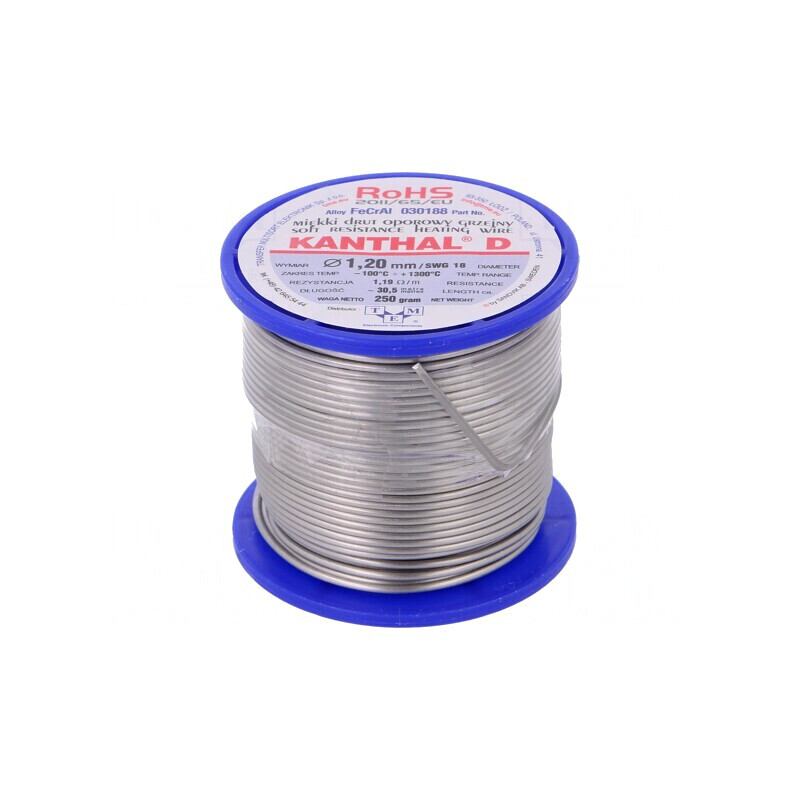 Fir rezistență 1,19Ω/m 100-1300°C 0,25kg Ø 1,2mm | Electronic-mag.ro | Componente Electronice