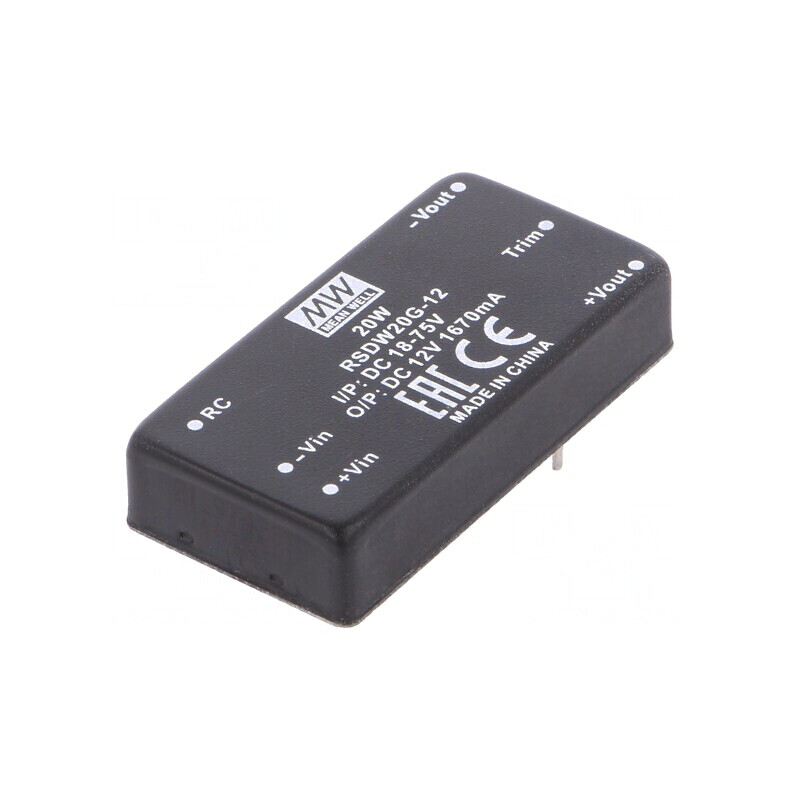 Convertor DC/DC 20W 18-75V la 12V 1670mA | Electronic-mag.ro | Componente Electronice