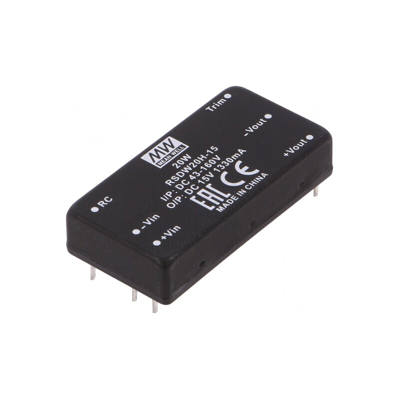 Convertor DC/DC 20W 15V 1330mA | Electronic-mag.ro | Componente Electronice