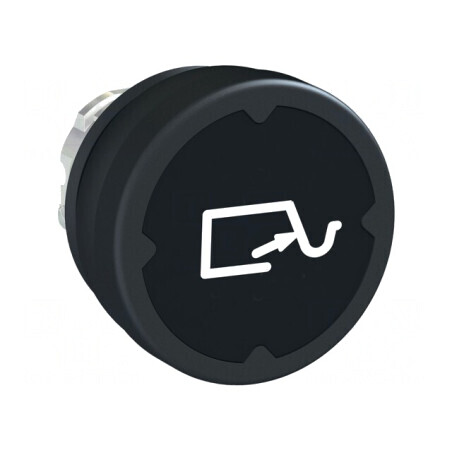 Comutator negru 22mm cu acționare prin apăsare | Electronic-mag.ro | Componente Electronice