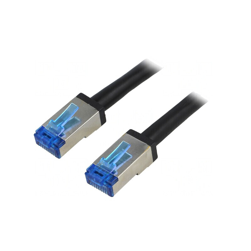 Cablu Patch S/FTP Cat6a 30m Negru | Electronic-mag.ro | Componente Electronice