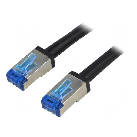 Cablu Patch S/FTP Cat6a 30m Negru | Electronic-mag.ro | Componente Electronice