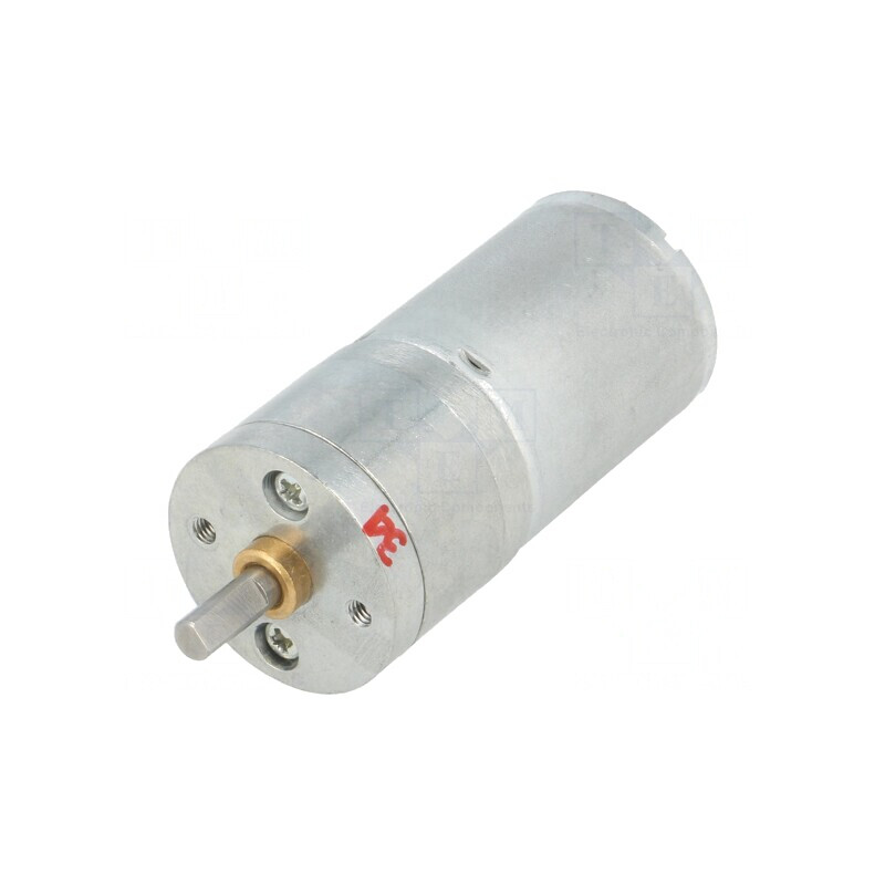 Motor DC cu Transmisie 6V 6,5A Ax Crestătură D 34:1 25x52mm | Electronic-mag.ro | Componente Electronice