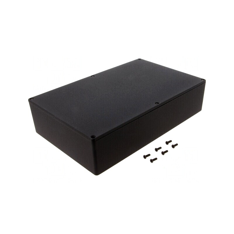 Carcasă universală aluminiu IP54 175x275x67mm 1550JBK | Electronic-mag.ro | Componente Electronice Carcasă universală aluminiu IP54 175x275x67mm 1550JBK | Electronic-mag.ro | Componente Electronice