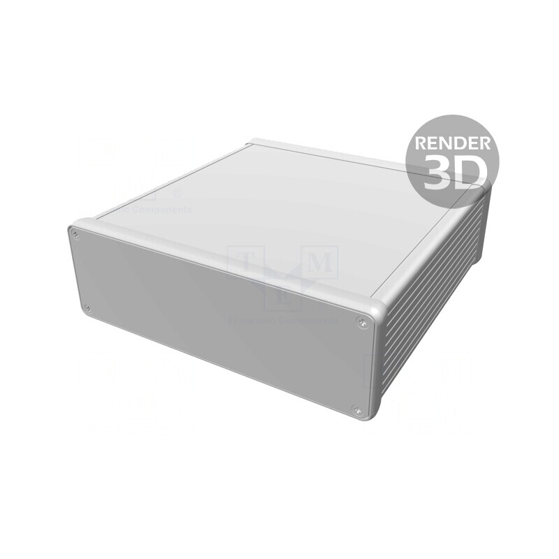 Carcasă din aluminiu cu panou 165x160x51 mm 1455T1601BU | Electronic-mag.ro | Componente Electronice
